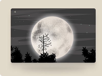 moon design figma figma tutorial figmadesign ilustration design moon moonlight night tree