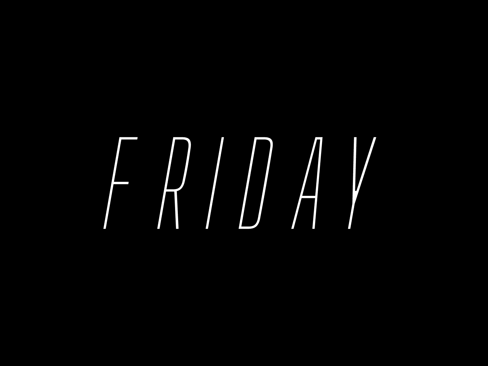 It's Friday animation typography