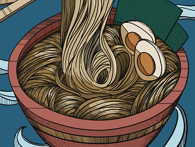Miso Ramen art food illustration japan japanese japanese food raster