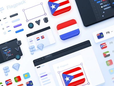 Faux 3d illustration system 3d figma flag flags freebie icon icon set icons iconset illustration illustrations sketch skeumorphism