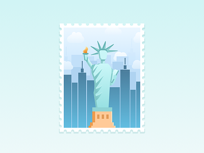 NYC Stamp Illustration