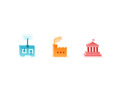 Isometric Icons authorities icon icons illustration illustrations isometric politics remote remote control factory