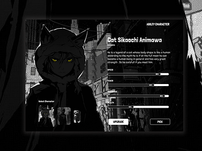 UI Anime Character Game design game ui ui design