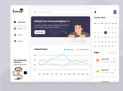 E-Learning Dashboard dashboard design ui ui design ux web