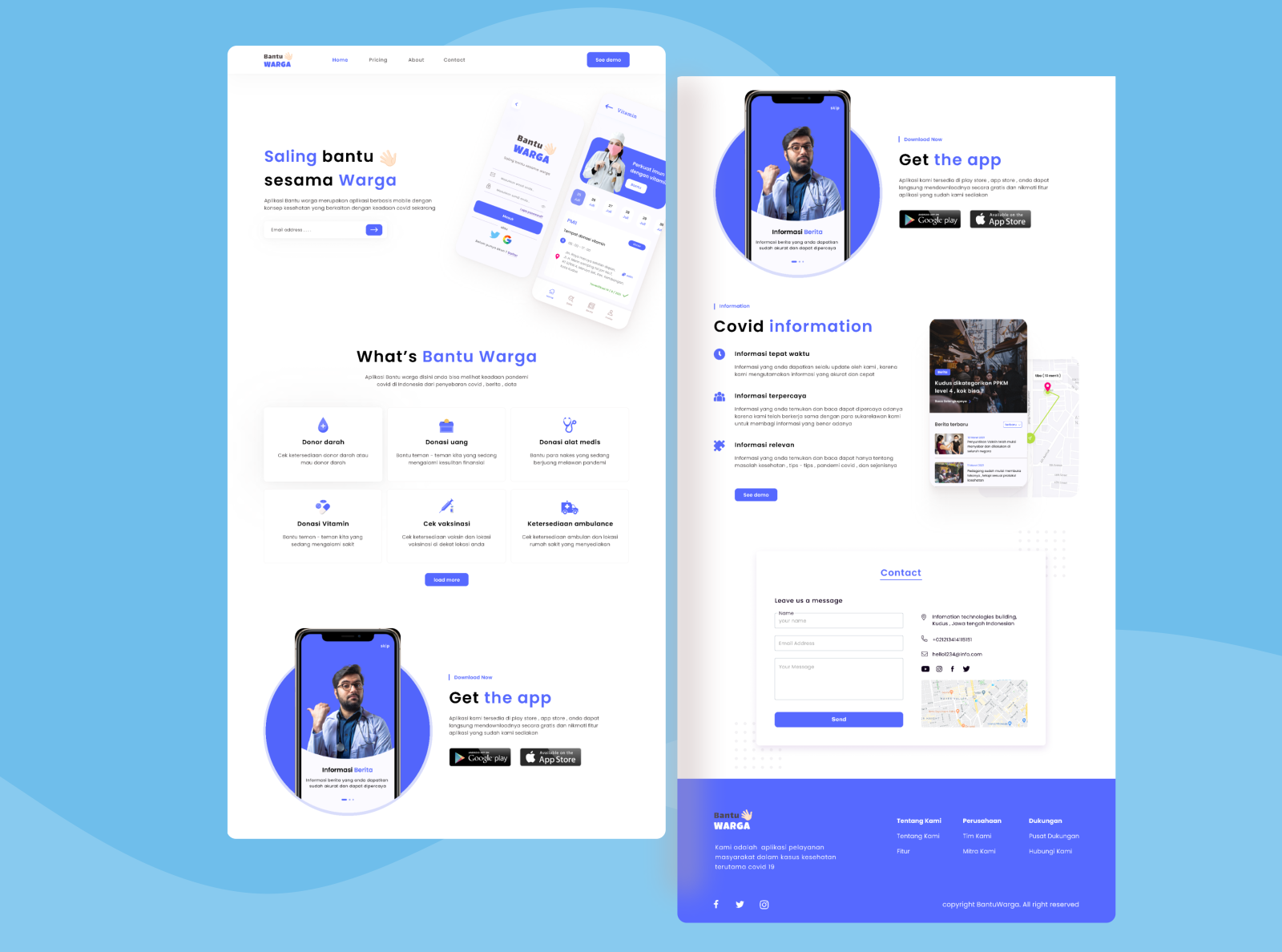 Web Design Bantu Warga by Wahyu Rizqy Saputra on Dribbble