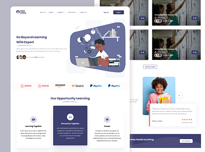 Course Learning | Landing Page branding design illustration logo mobile app mobile ui ui ui design ux web