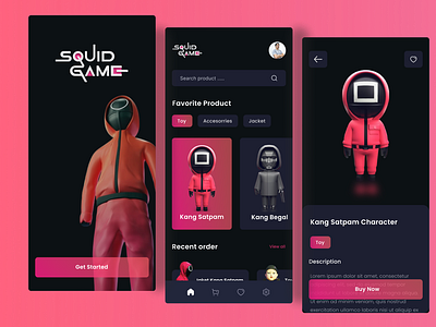 Squid Game Product Shop | Mobile Design