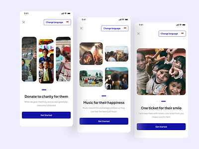Charity Music | Onboarding Screen