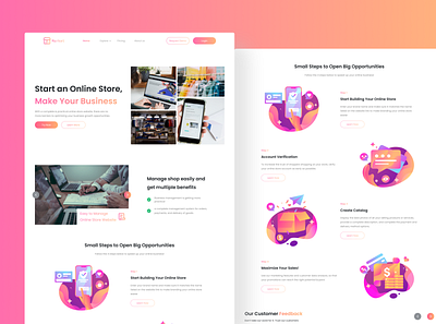 Market Landing Page | Light Mode design gradient landing page light mode market orange ui ui design ux web yellow