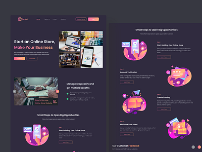 Market Landing Page | Dark Mode