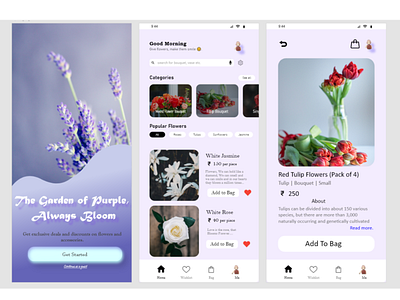 The Flowers Store ( mobile app ) app branding design icon logo typography ui ux