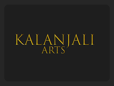 Kalanjali Arts - Lettermark Logo brand design branding design graphic design logo typography