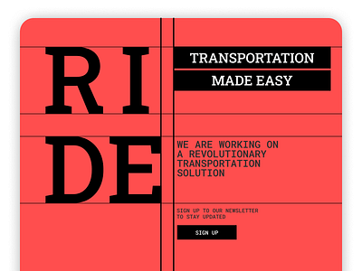 RIDE - Concept Design brand design branding design graphic design typography ui