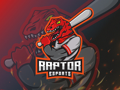 RAPTOR animal design dinosaurus esports esports mascot game illustration logo logo design mascot raptor raptors team vector