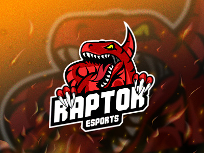 RAPTOR animal dinosaurus esports esports mascot game illustration logo design mascot raptors team vector