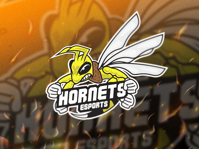 HORNETS animal esports esports mascot game hornets illustration logo logo design mascot team vector