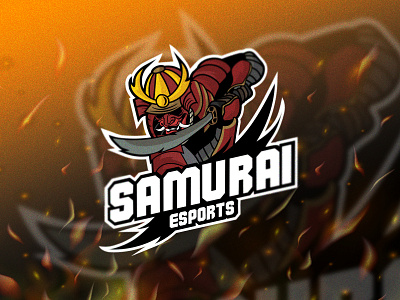 SAMURAI branding esports esports mascot game illustration logo logo design mascot team vector