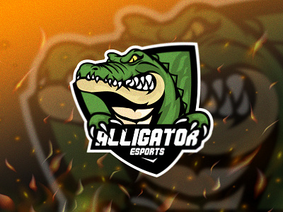 ALLIGATOR alligator animal branding esports esports mascot game illustration logo logo design mascot team