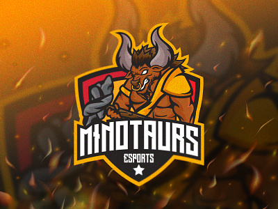 MINOTAURS branding esports esports mascot game illustration logo logo design mascot minotaur monster team vector
