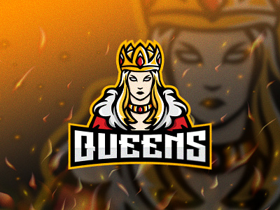 QUEENS design esports esports mascot game illustration logo logo design mascot queen team vector