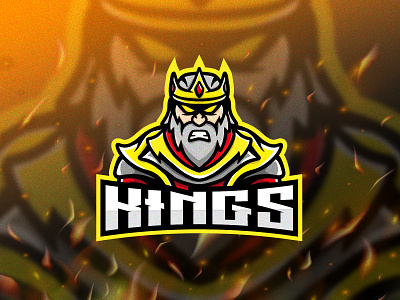 KING branding esports esports mascot game illustration kings logo logo design mascot team vector