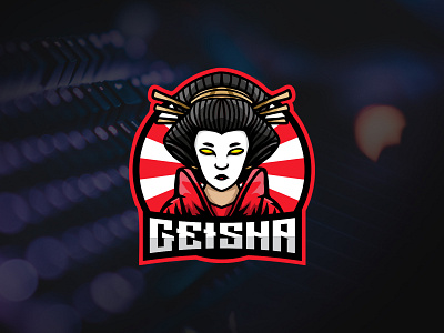 GEISHA design esports game geisha illustration logo logo design mascot team vector