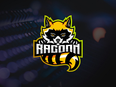 RACOON design esports game illustration logo logo design mascot racoon team vector