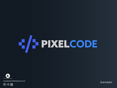 Pixel Code | Code logo | Programming logo abstract logo brand branding cod code code logo coding language company logo creative design flat graphic design illustration logo minimal modern logo pixel pixel code programming startup