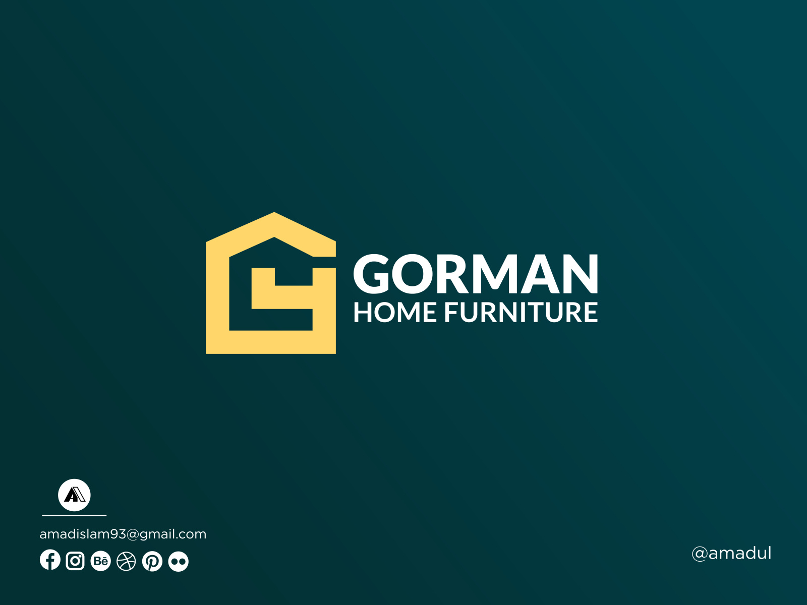 Home Furniture Logo Minimalist Logo Design by Amadul Logo Designer