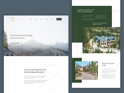 Luxury Mountain Rental Site accomodation booking graphic design hotel luxury rental responsive design site redesign ui design web design website