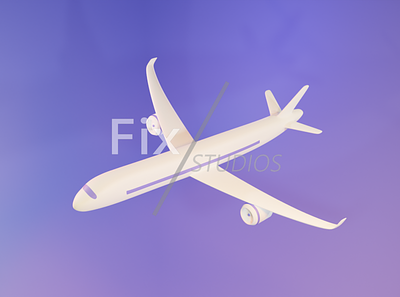 Plane 3d Modelling animation app art design flat graphic design icon illustration illustrator minimal ui ux