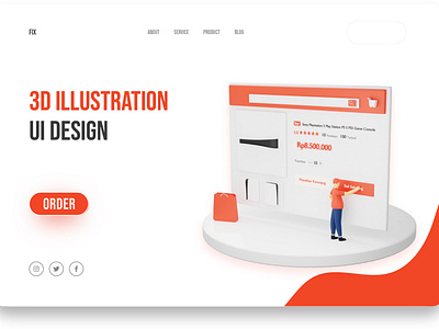 3D Illustrations for Landing Page or Website