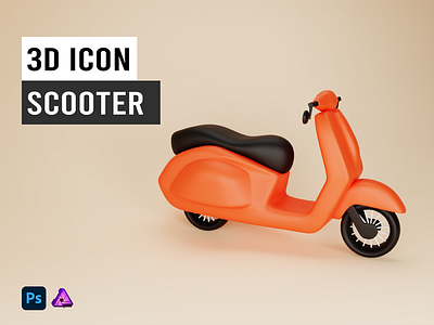 3D Icon of Scooter