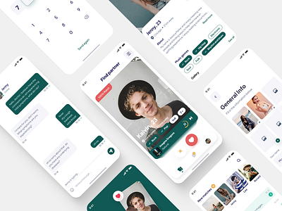 Buddify - Dating App | Mobile App Design concept design dating datingapp design flat interface minimal tinder ui ux