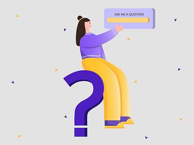 ask me ask ask me business charecter chat chat bubble conversation converse dialogue dribbble flat girl illustraion metalab office say speak speech talk talking