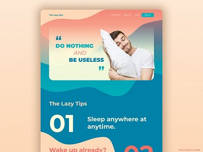 TheLazySite app branding design designs portfolio portfolio website sleep ui ux web web design