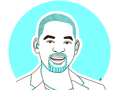 Will Smith art avatar icons design flat graphic design illustration linaertwork line art linework minimal