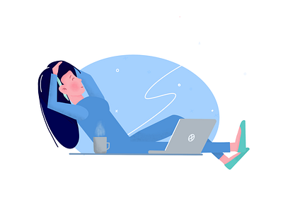 Relaxing. All Done. art avatar icons design design art designer flat flat design graphic design illustration minimal