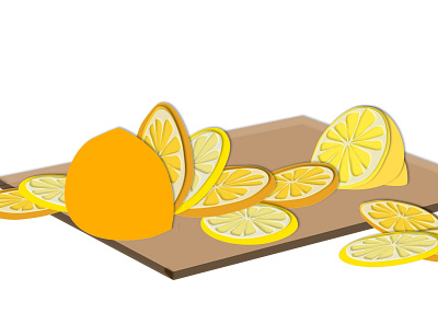 Orange You Glad They're Not Lemons? art design digital art digital illustration digitalart lemons orange oranges paper art slices vector vector illustration vectorart vectornator yellow