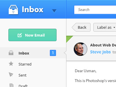 Email Application application design ui ux