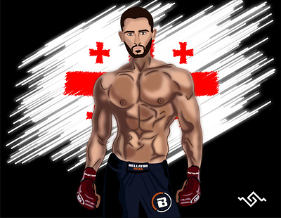 MMA art illustration vector