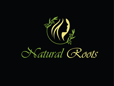 NATURAL ROOTS beauty logo brand logo creative logo face logo hearbs logo illustraion leaf logo minimal natural logo nature illustration royal logo