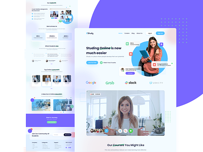 E-Learning Landing Page elearning website design landing page design landingpage online class online education saas landing page simple design uidesign uiux ux design