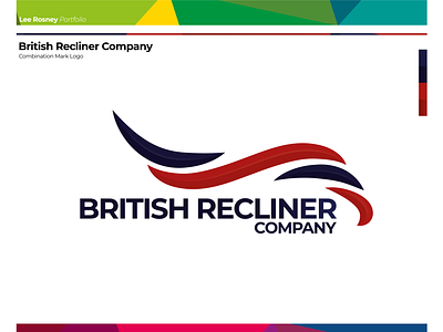 British Recliner Company abstract logo brand brand indentity branding logo union jack