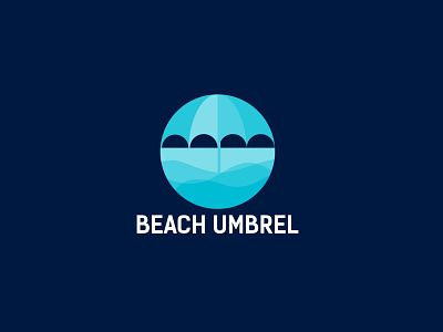 beach umbr brand identity colorful design logo logo design modern overlapping trendy