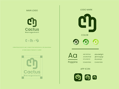 modern cactus logo and brand identity brand brand design brand identity branding branding design cactus cactus logo flat logo logo logo design logodesign logos logotype minimalist logo modern logo