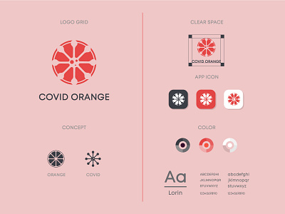 Covid orange logo and brand identity design brand identity branding covid design flat logo logo logo design minimalist logo modern modern logo orange