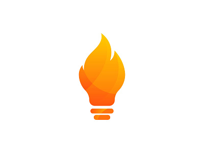 Fire bulb logo concept