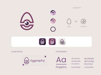 Eggraphy logo and brand  identity design