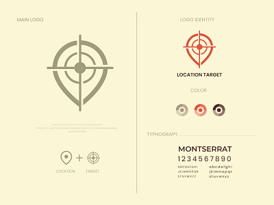 Location target logo and brand identity brand identity branding design flat logo location logo logo design minimalist logo modern modern logo place target